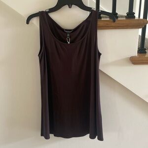 NWT Eileen Fisher brown silk tank top. Size XS